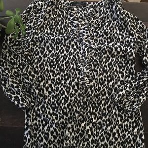 Black and white blouse