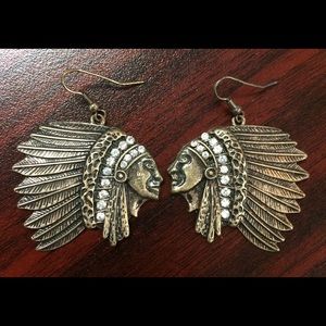 Native American head earrings