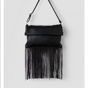 Francesca's fringe cross body & clutch