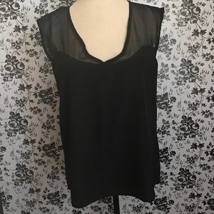 Black cap sleeve blouse
