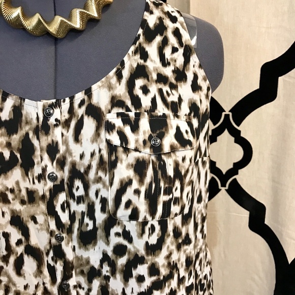 Maurice's Sleeveless Shadow Animal Print Top - Picture 2 of 4
