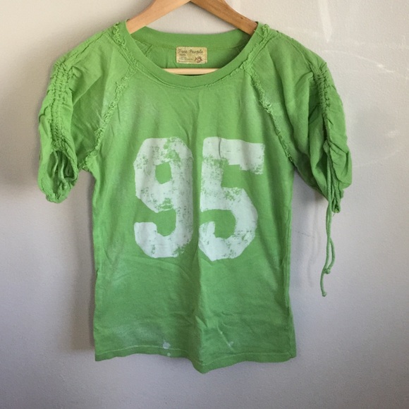 Green vintage style tee