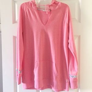 VS v-neck hooded tunic, size med