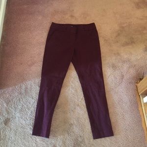 Marisa fit skinny maroon dress pant from loft