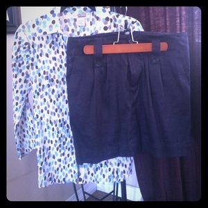 Banana Republic SHINY Navy skirt