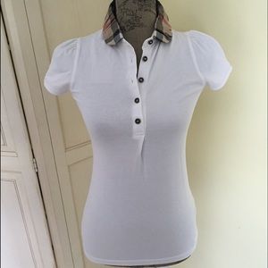 Burberry white polo shirt