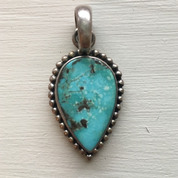 Turquoise and Sterling Silver Pendant