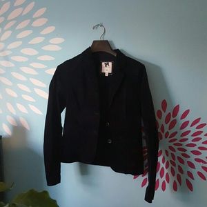 Navy blue real velvet women's blazer