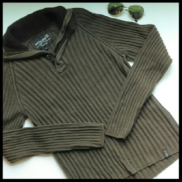{Mens} Nautica Brown pullover sweater