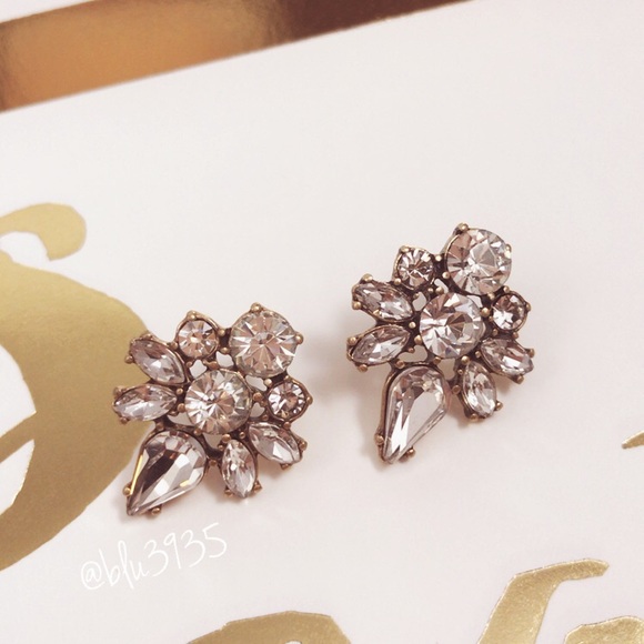 J. Crew  Crystal Stud Earrings - Picture 2 of 2