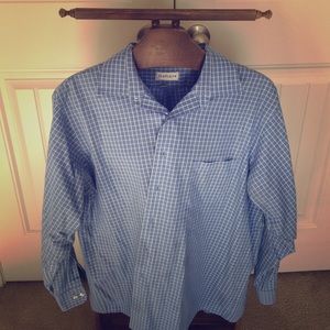 Van Heusen Blue and White check Button Down
