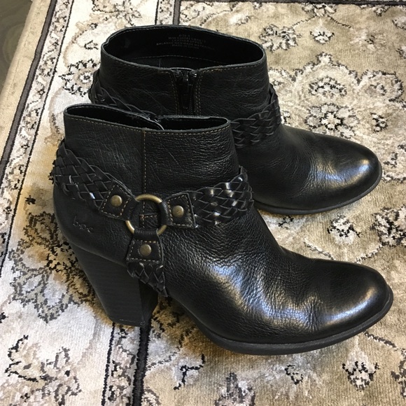 Black heeled booties