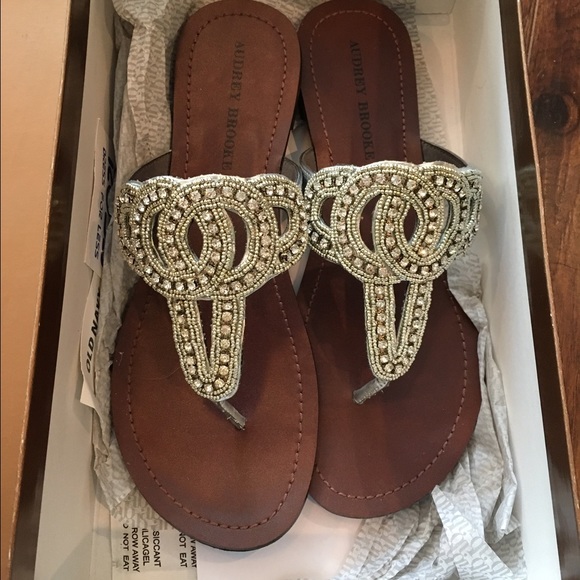 Brand new jeweled sandals.