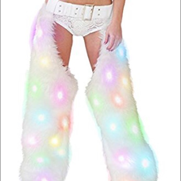 J Valentine faux fur light up chaps