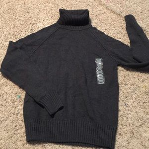 Grey turtleneck sweater