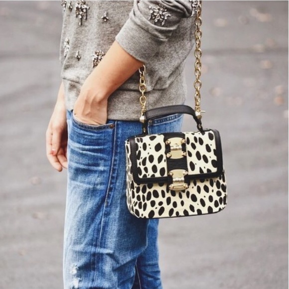 Sole society modern leopard bag