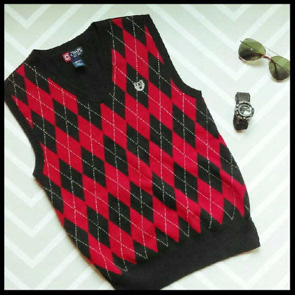 {Boys} Chaps Argyle sweater vest