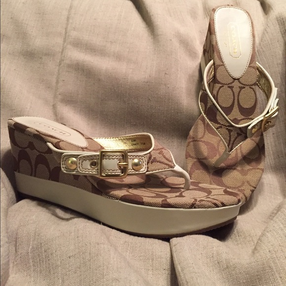 Coach Signature Wedge Sandal