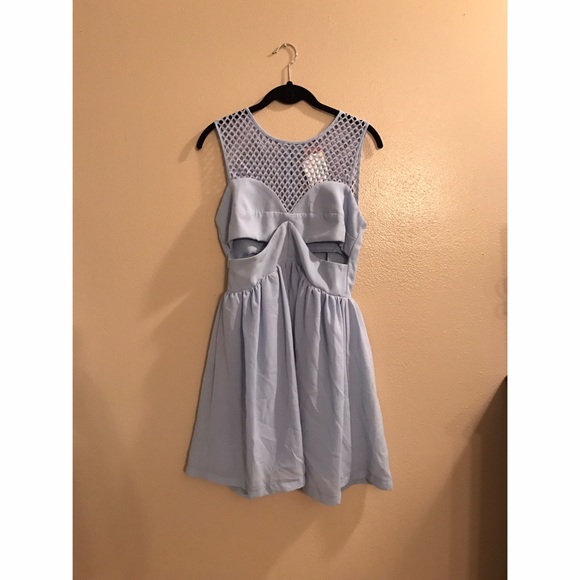 NWT Powder Blue Dress with cut outs - Picture 1 of 4