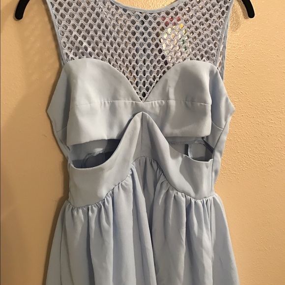 NWT Powder Blue Dress with cut outs - Picture 3 of 4