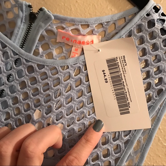 NWT Powder Blue Dress with cut outs - Picture 4 of 4