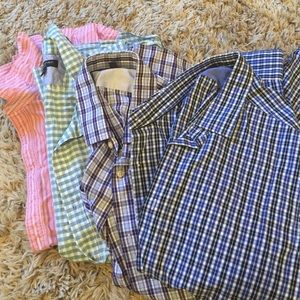 4 Banana Republic men's button down shirts