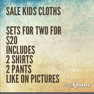 bundle on kids clothes two shirts and two pants