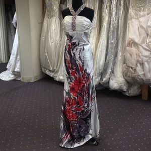 White Multi Prom Dress