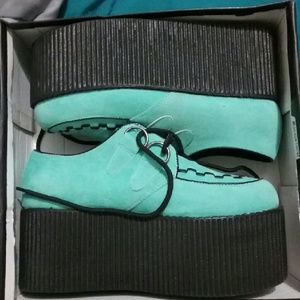 Turquoise Platform Creepers by Essex Glam