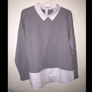 Layered, long sleeve shirt