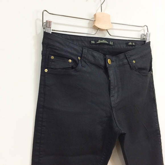 [ zara ] coated black denim slim fit - Picture 3 of 4