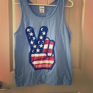 Panhellenic USA peace frat tank.