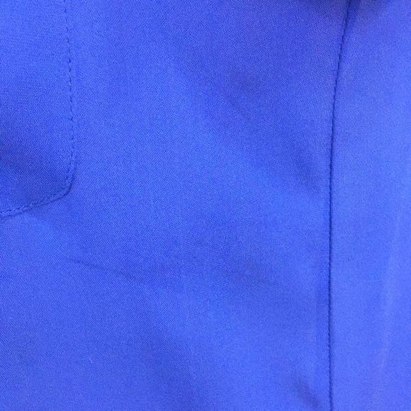 [ joie ] blue silk cap sleeve top with pocket - Picture 5 of 8