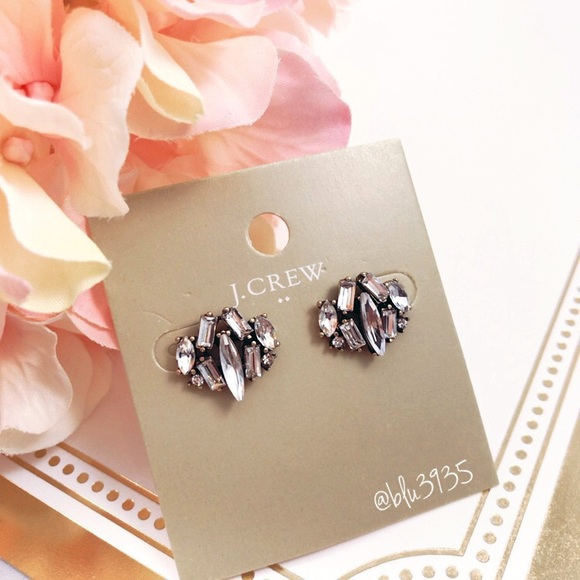 J. Crew Crystal Burst Stud Earrings - Picture 2 of 2