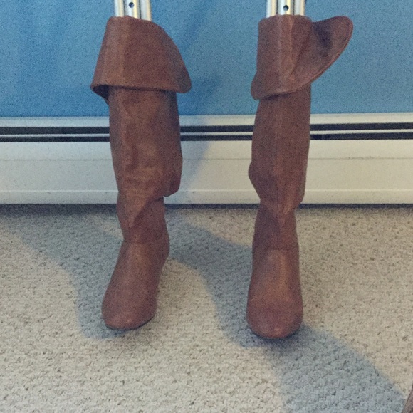 Over the knee folding boots