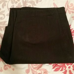 Eddie Bauer Black Pinstripe Dress Pants