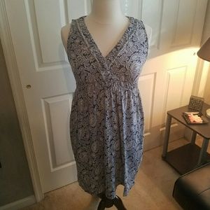 Ann Taylor Loft Blue/White Sundress