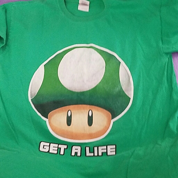 Super Mario 1up "get a life" shirt