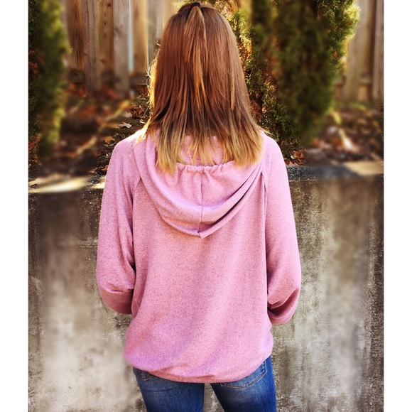 Mauve Oversized Slouchy Hoodie - Picture 4 of 4