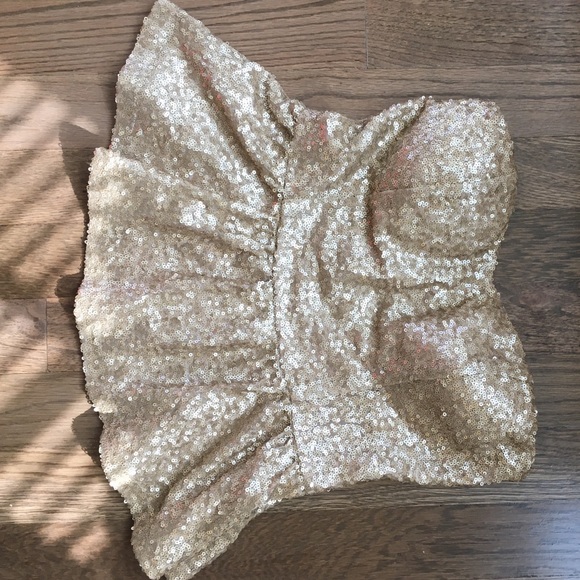 Gold sparkle peplum top