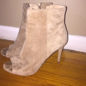 Steve Madden Tan Suede High Heeled Booties