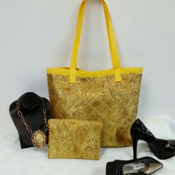 NWT love, joshua limited edition Gold Tote Set - Picture 2 of 4