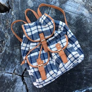 Plaid Backpack Style Purse NWOT
