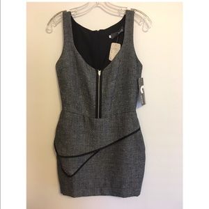 Myne by Ashley Ann tweed zipper dress