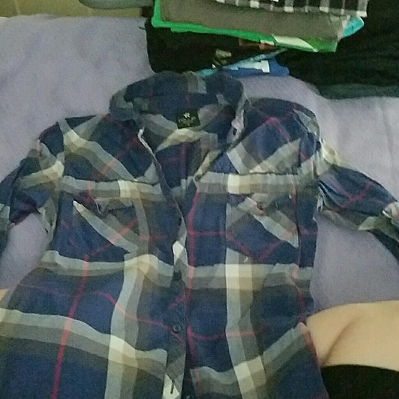 Blue button doen shirt