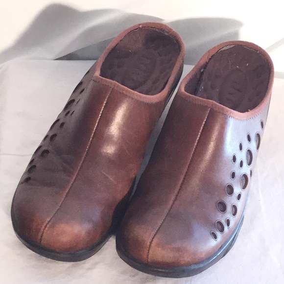 Privo by Clarks brown platform mules-dot pattern - Picture 2 of 4