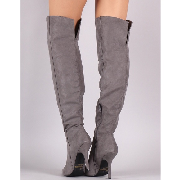 1DAYSALE Over the Knee Suede Boots - Picture 3 of 4
