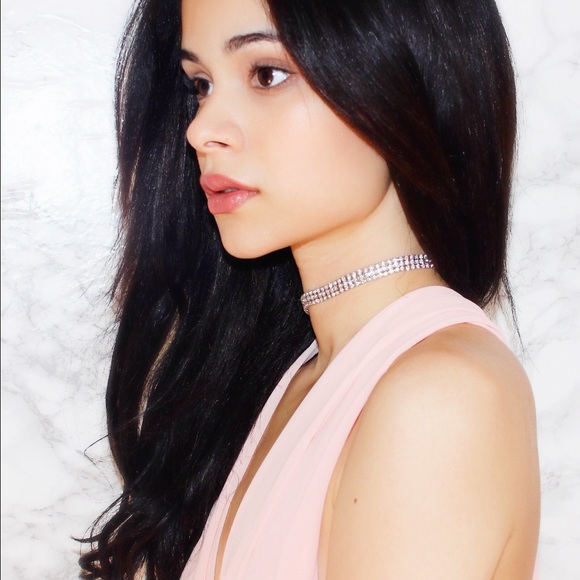 'Bri' Thin Rhinestone Choker