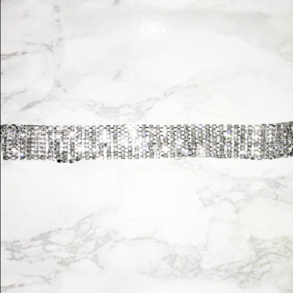 'Naomi' Rhinestone Choker - Thin