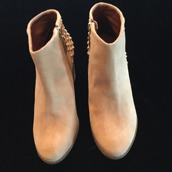 SCHUTZ STUDDED SUEDE BOOTIES, NEW IN BOX - Picture 3 of 4